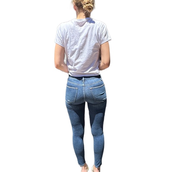 Frame blue jeans ripped Le high skinny size 26 - Picture 7 of 7